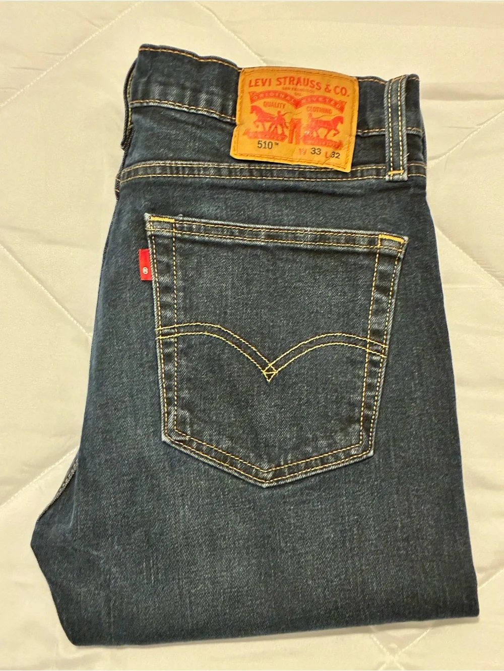 Levi's Slim Straight Dark Indigo Jeans W33 L32